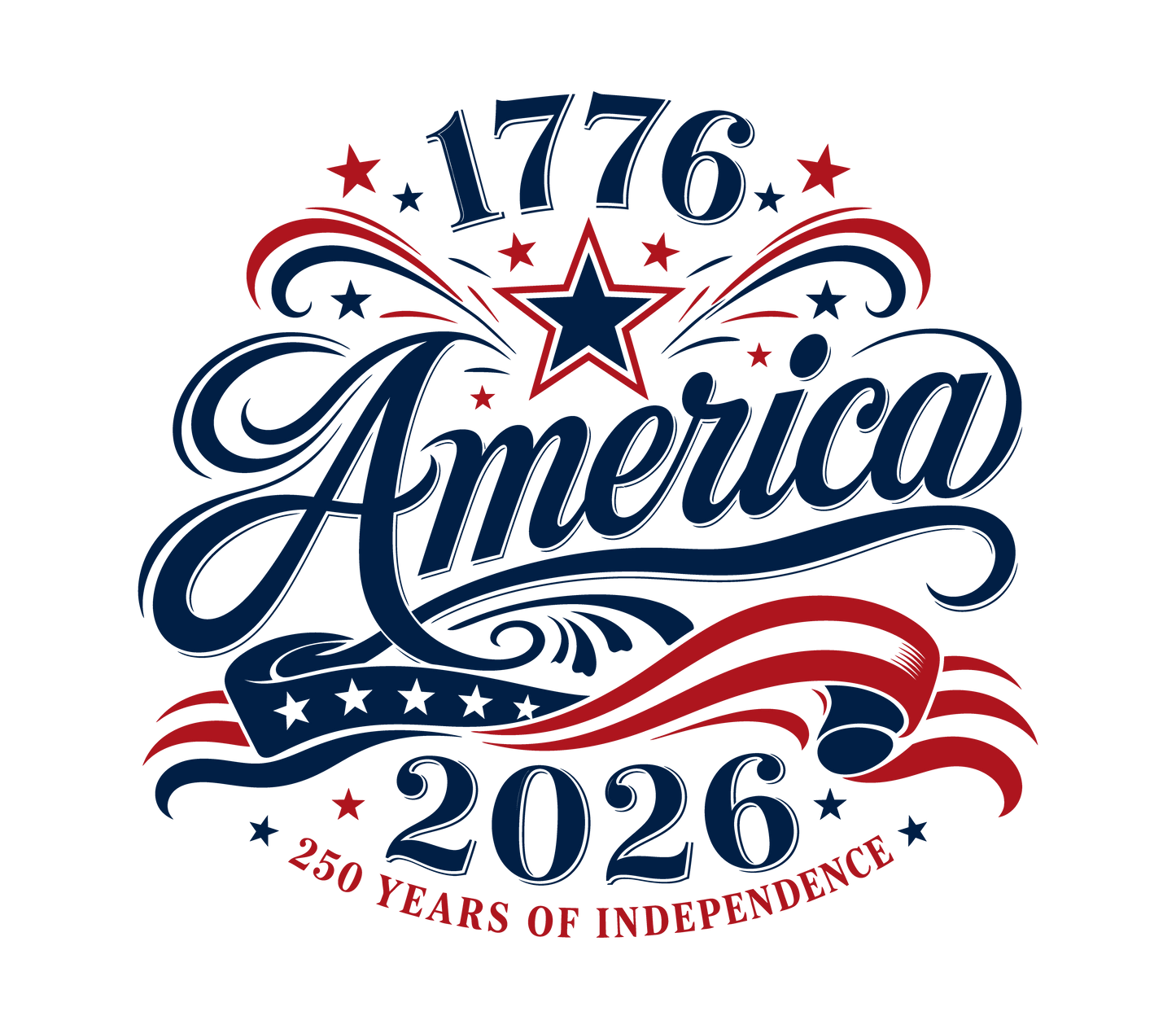 250 Years eagle DTF print