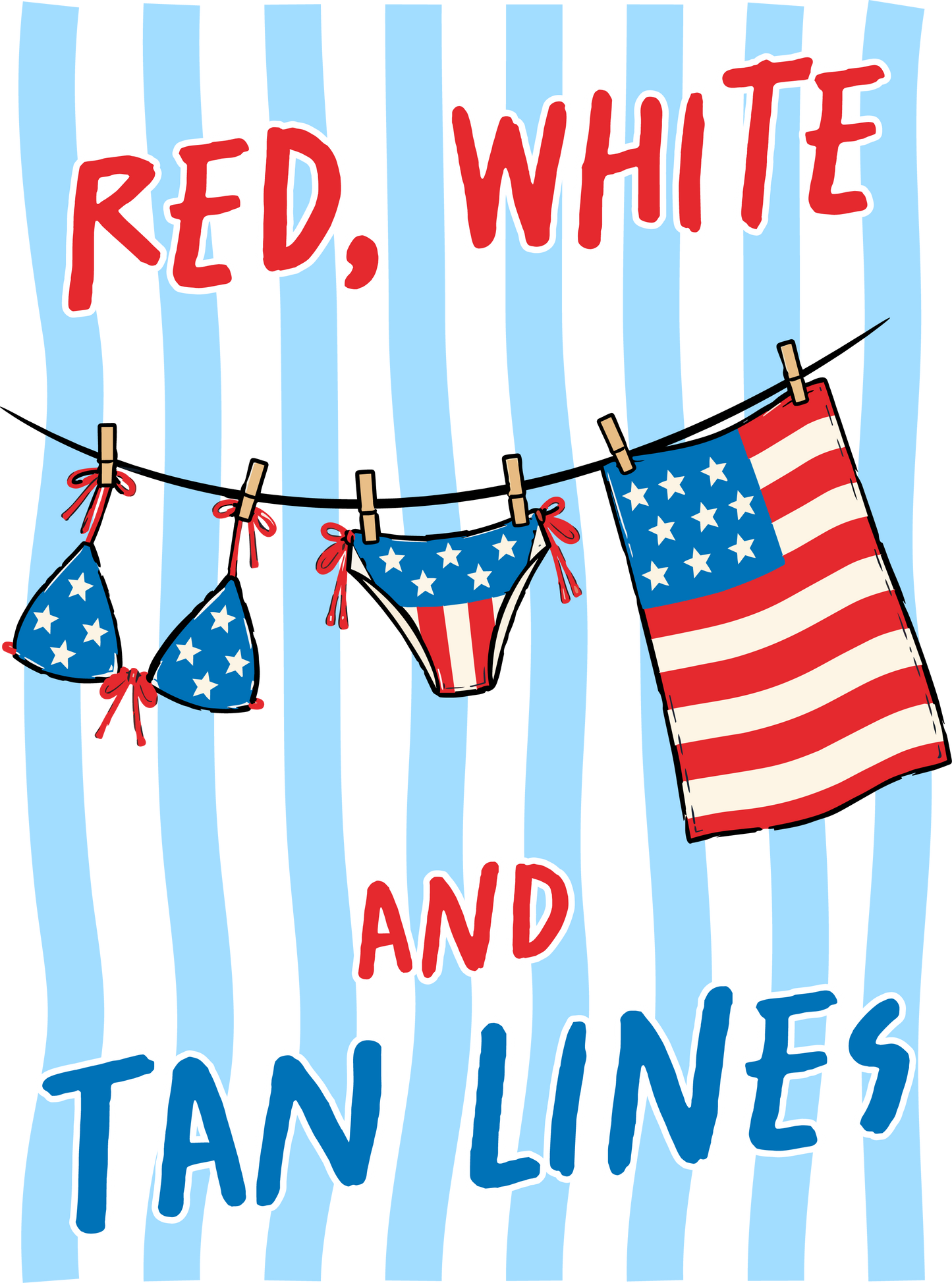 Red white and tan lines