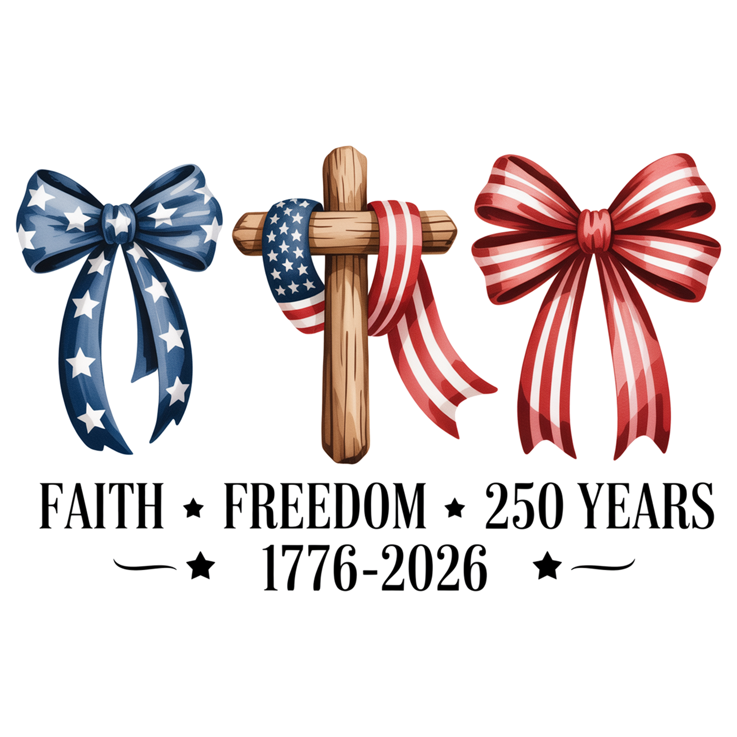 faith freedom coquette ribbons