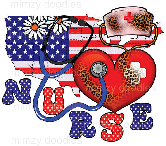 Nurse "american flag"