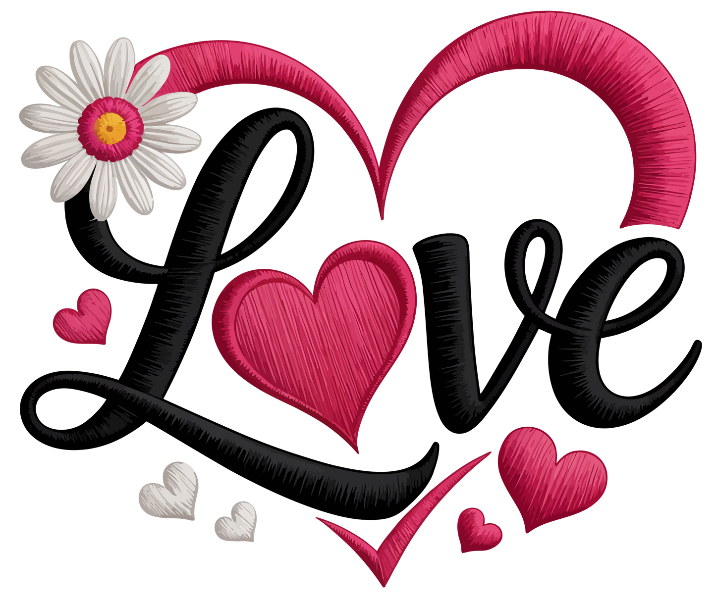Fauz embroidery love
