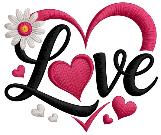 Fauz embroidery love