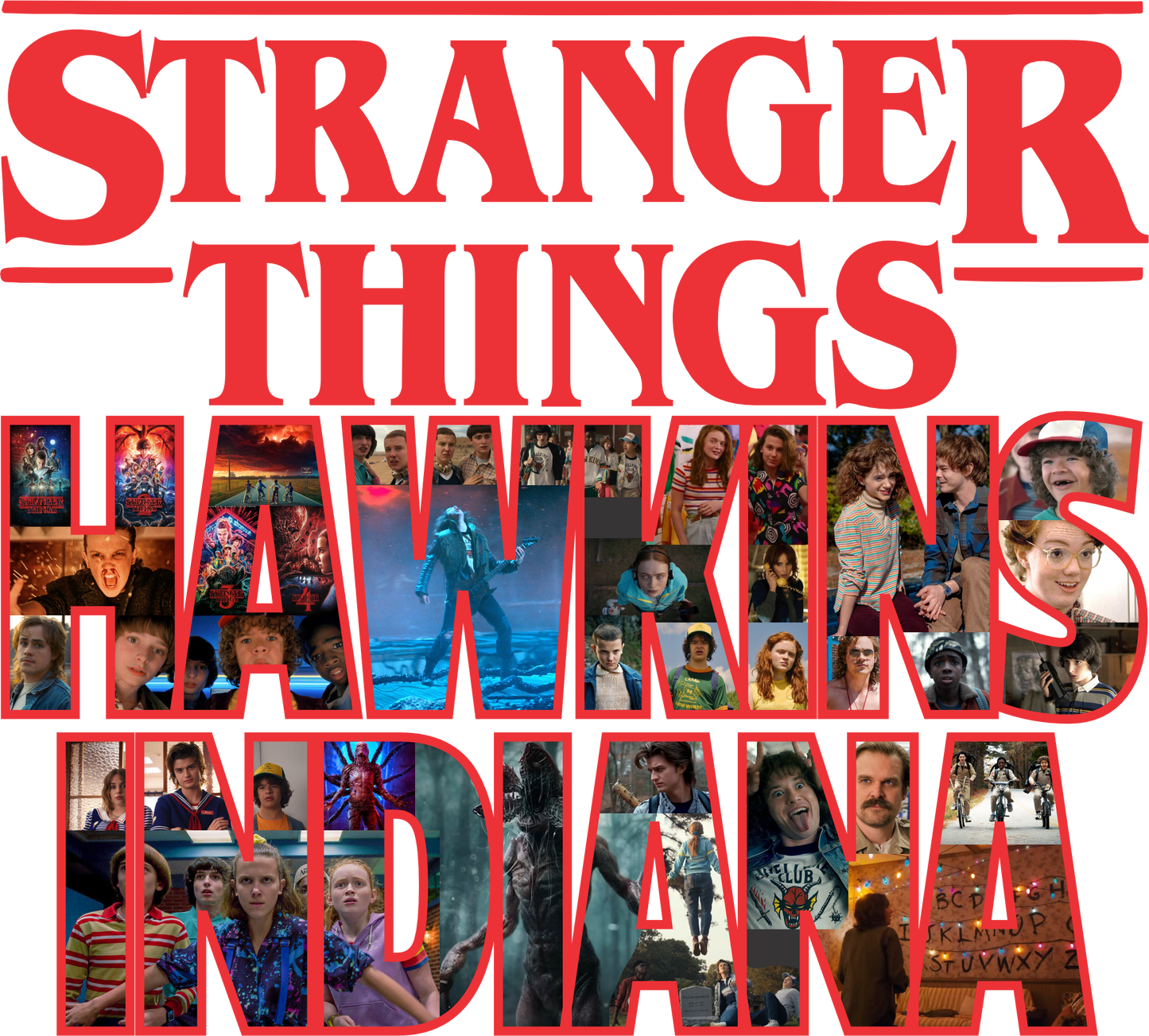 stranger things collage