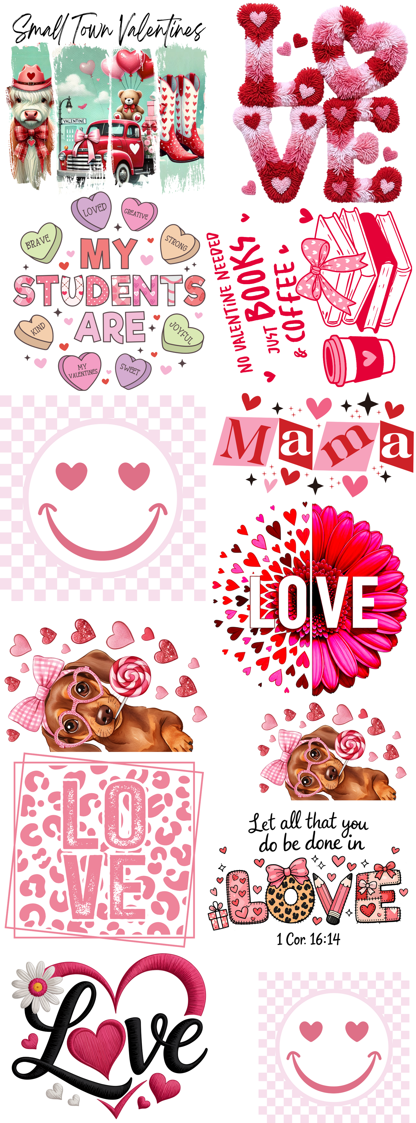 Valentine gang sheet